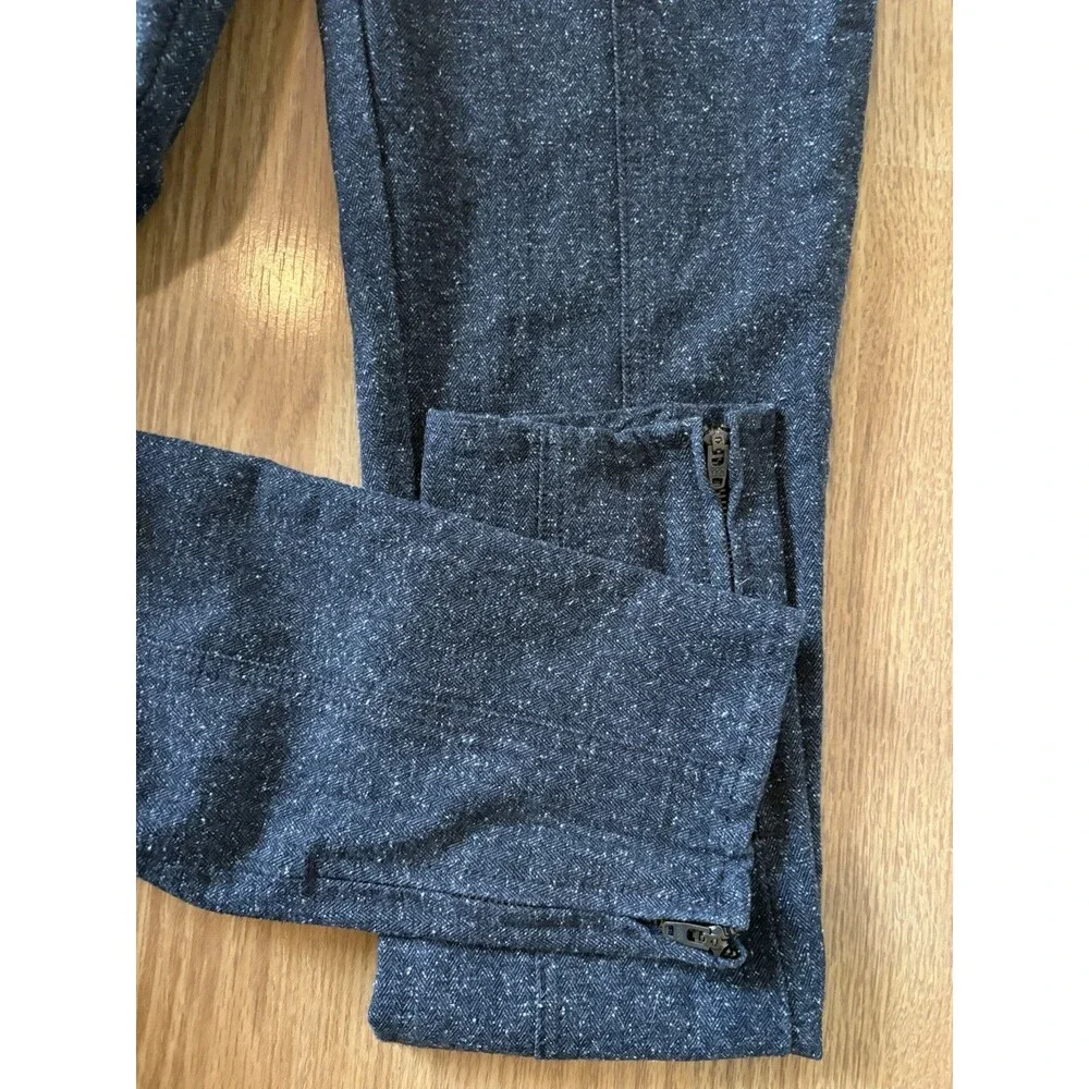 J Crew Gray Speckled Ankle Zip Skinny Dress Pants Size 0
